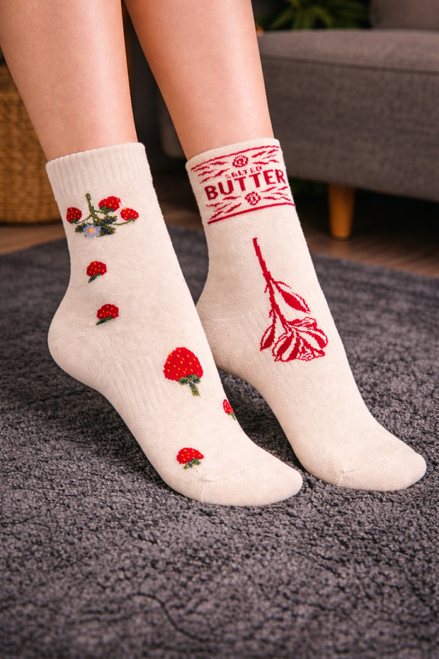 Çilek Desenli 2li - 1