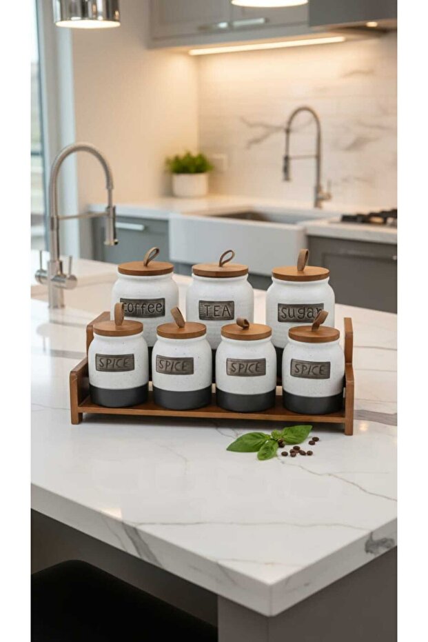 طقم برطمانات علب بهارات وتوابل - 1