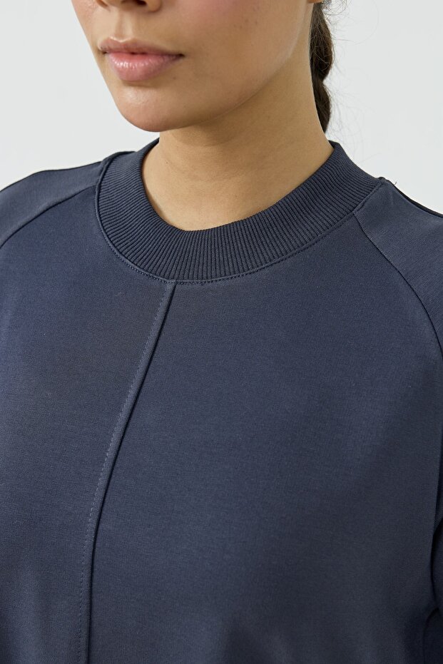 Sweatshirt Elbise Lacivert - 7