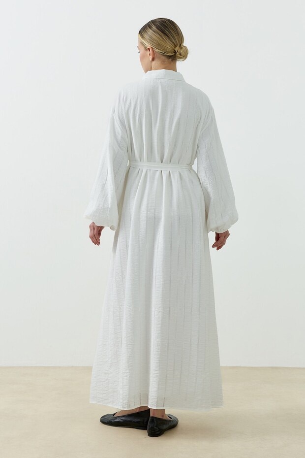 İzra Elbise Beyaz - 4