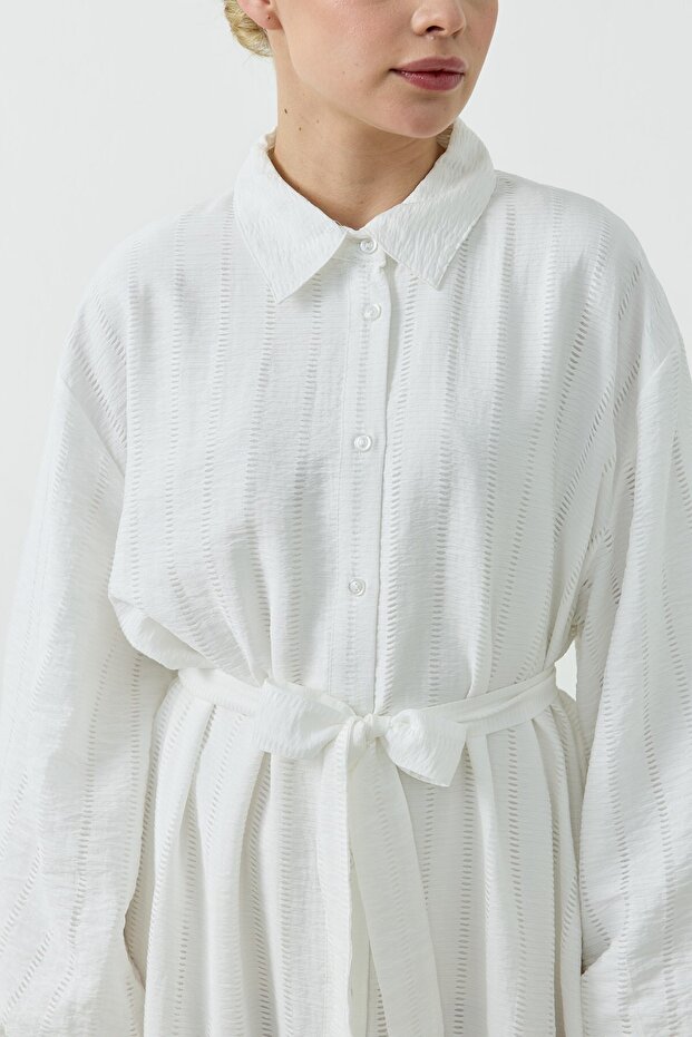 İzra Elbise Beyaz - 3