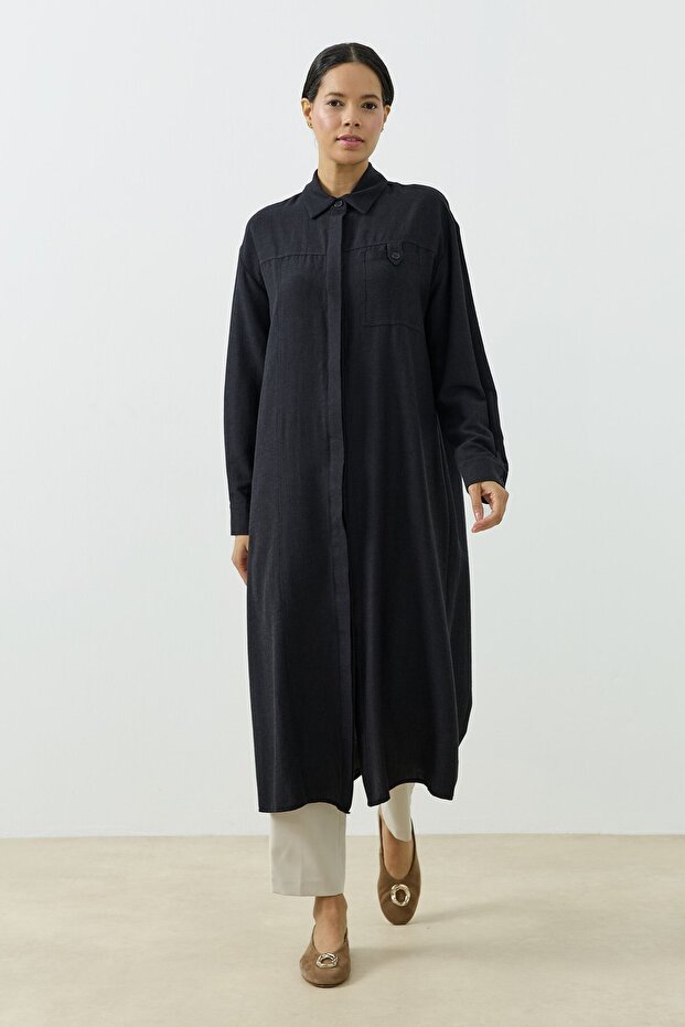 Aura Gömlek Siyah - 4