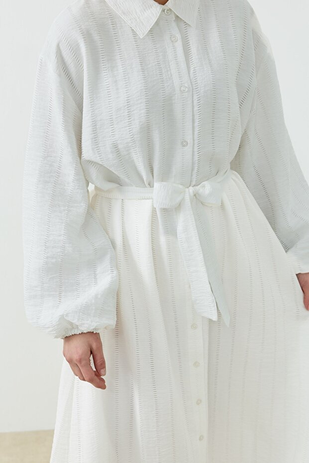 İzra Elbise Beyaz - 1