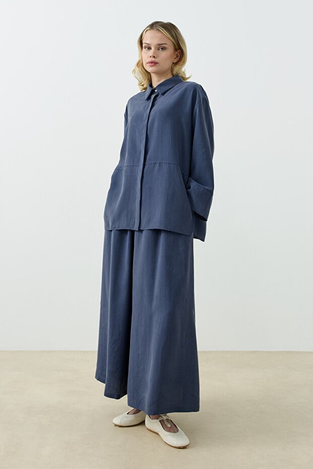 Kün Skirted Suit Navy Blue