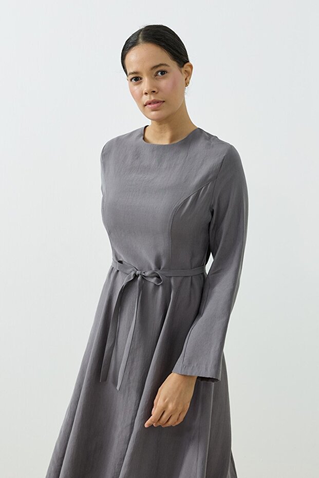 Seranova Elbise Gri - 3