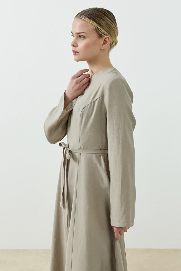 Seranova Elbise Bej - 1