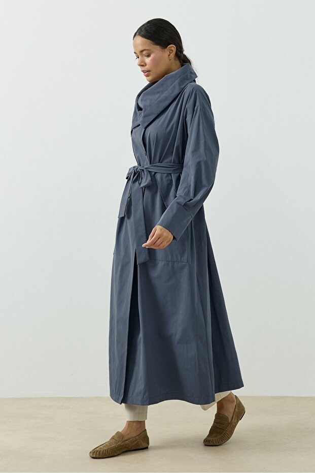 Avèlia Trench Coat Indigo