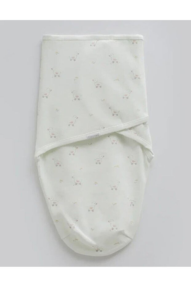 İncibaby % 100 P Cotton Love Time Cute Duck D Patterned Baby Girl Swaddle