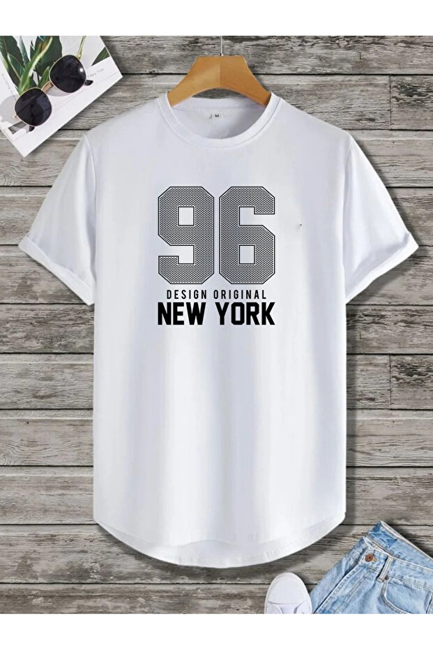New York 96 Printed Oval Skirt Cotton Pack Summer Unisex Tshirt