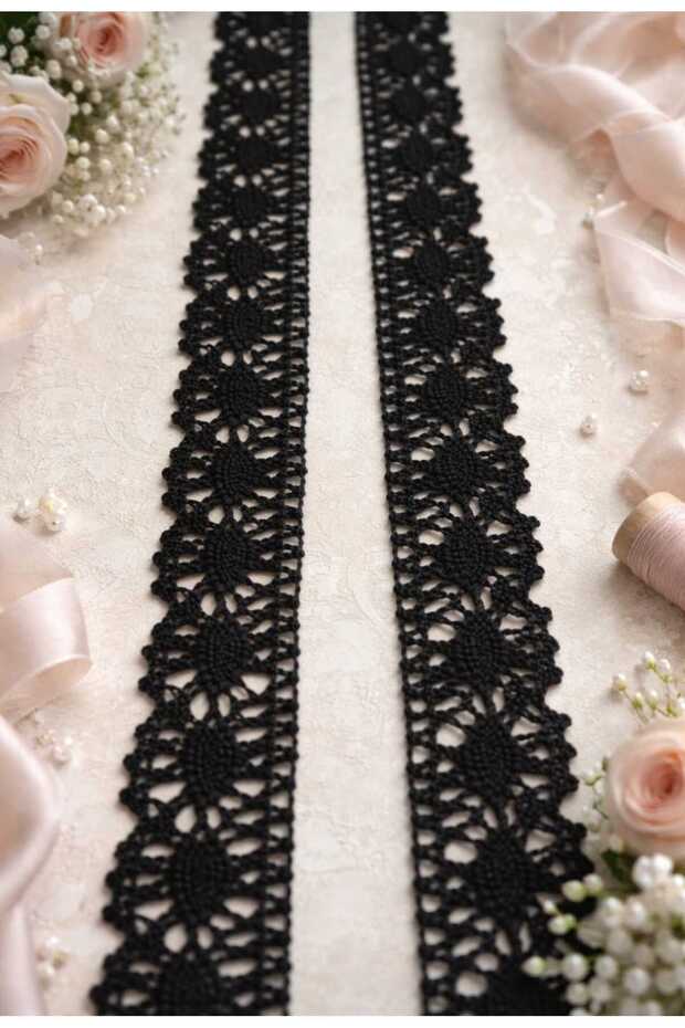 Guipur Lace Kopanaki Eyelet Embroidery Raw Edge Cotton Strips