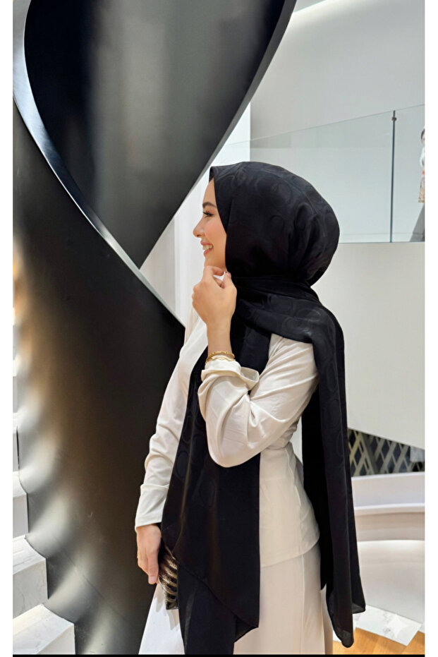 Halka Desen Pamuk Şal - 2