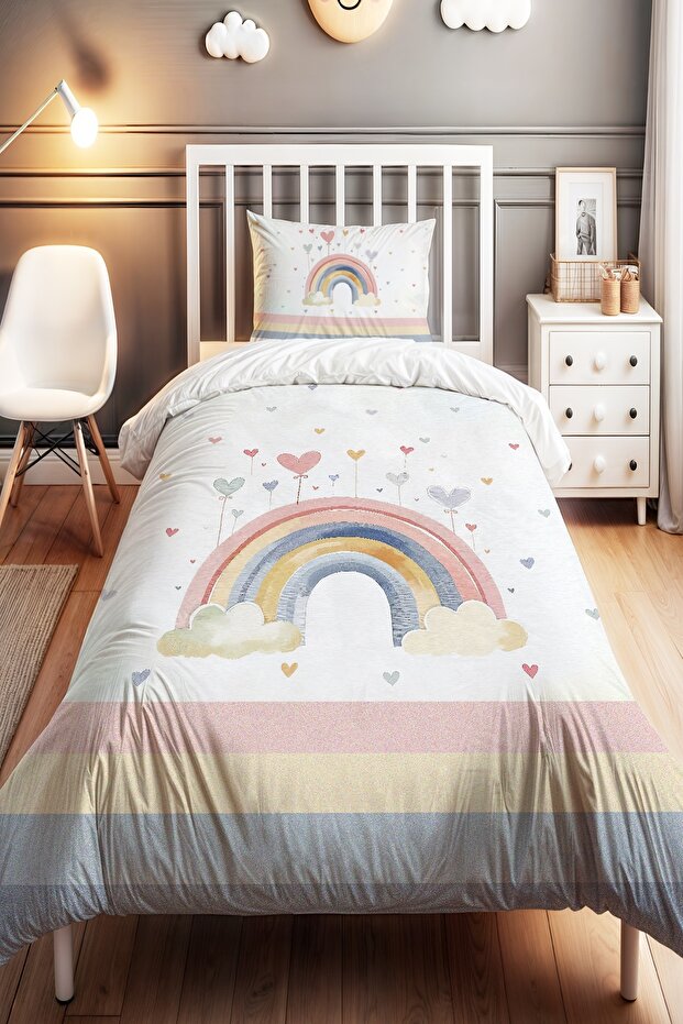 Sweet Sky Patterned Single Baby Kids Bedding Set