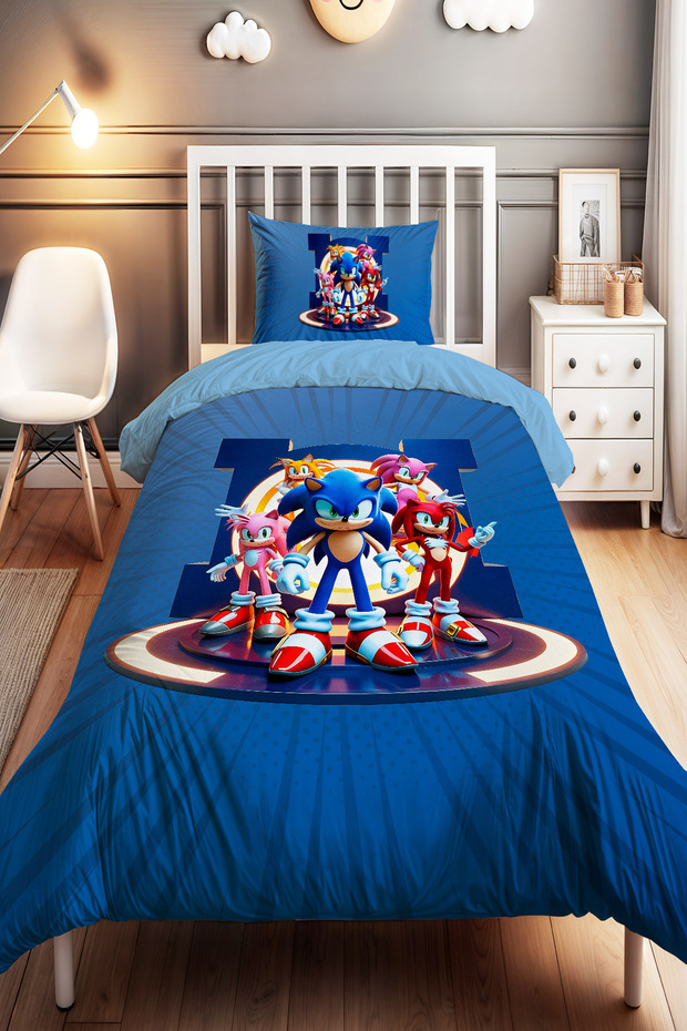 Fast Heroes Patterned Single Baby Kids Bedding Set