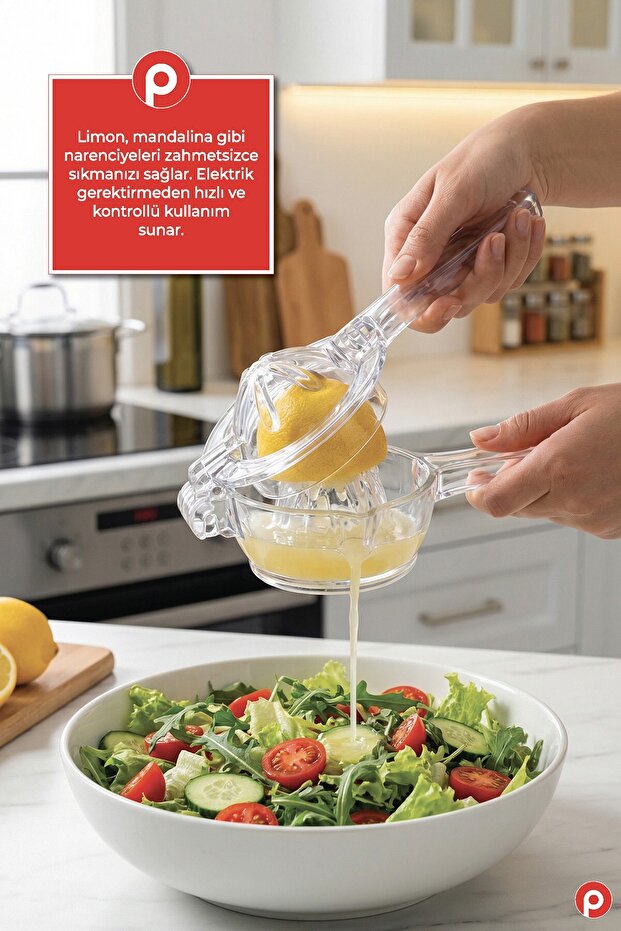 Lemon and Orange Juicer with Bowl - Transparent Citrus Juicing Apparatus
