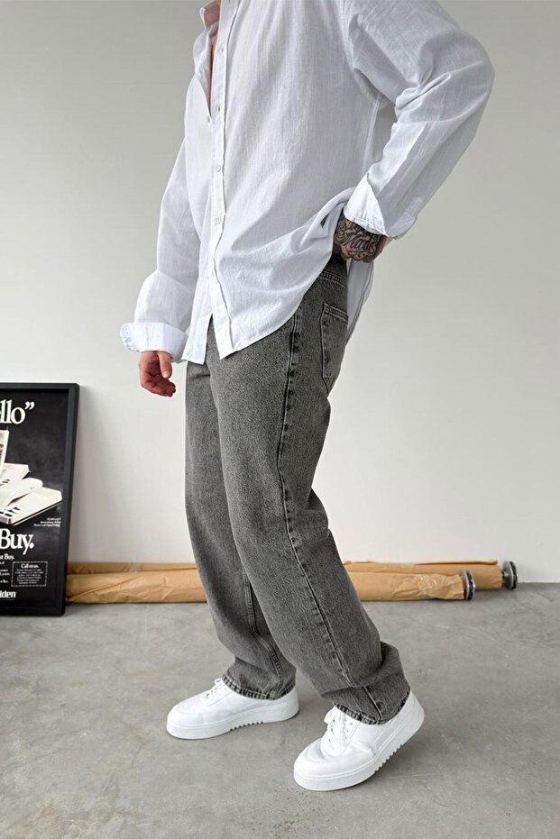 Gray Premium Basic Regular Pants - 2