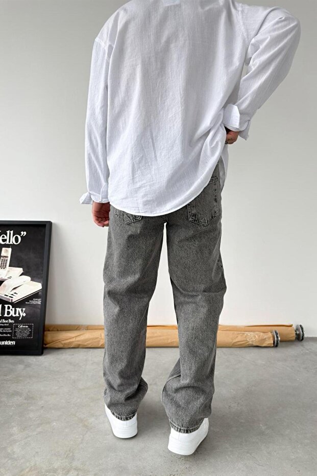 Gray Premium Basic Regular Pants - 3