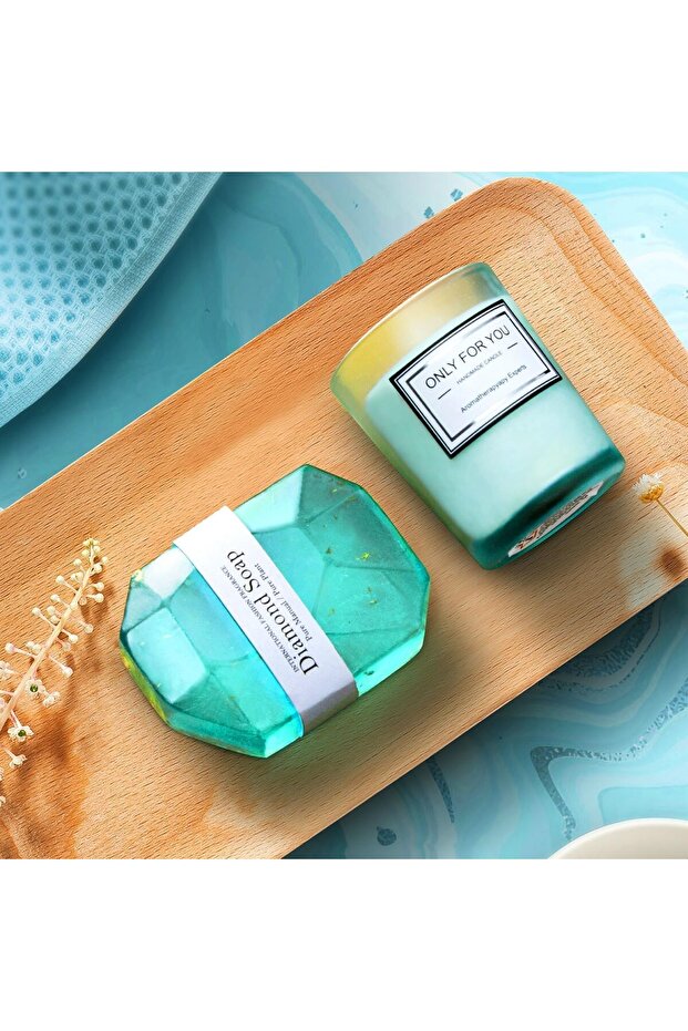 مجموعة من 6 قطع من الشموع المعطرة وكرات الاستحمام الفوارة - 4