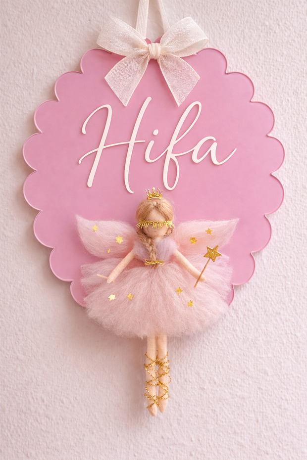 Peri kızı pembe kapı süsü - 1