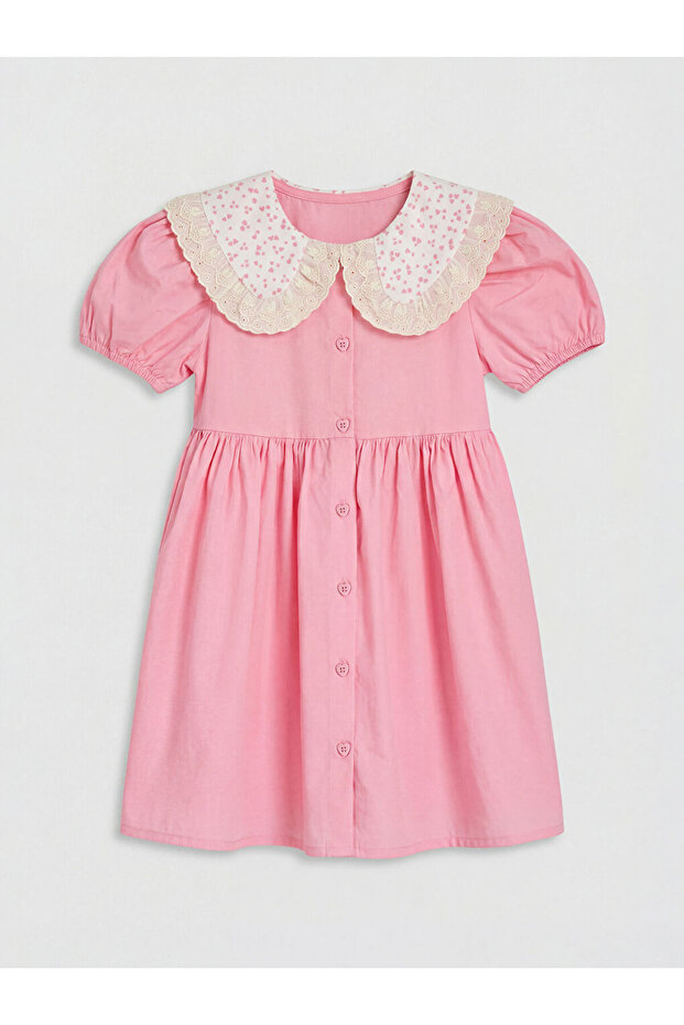 Ermus Global and Pembe Peter Pan collar Girl's Dress