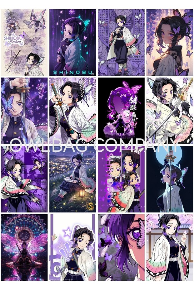 Owl Bag Shinobu Kocho Patterned Designs Set of 16 Photo Cards