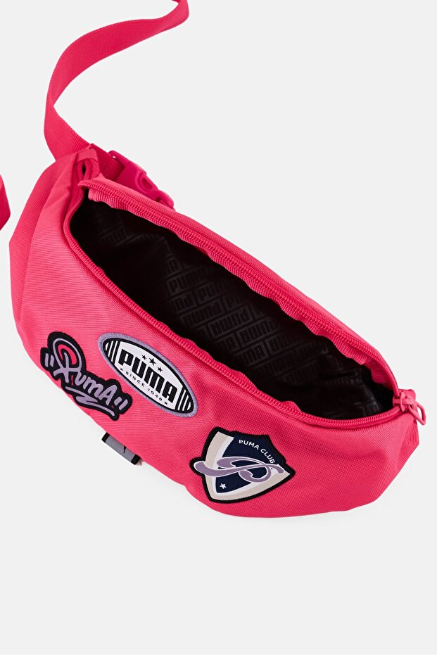 حقيبة خصر رجالية مزينة برقعة، لون وردي داكن - 3