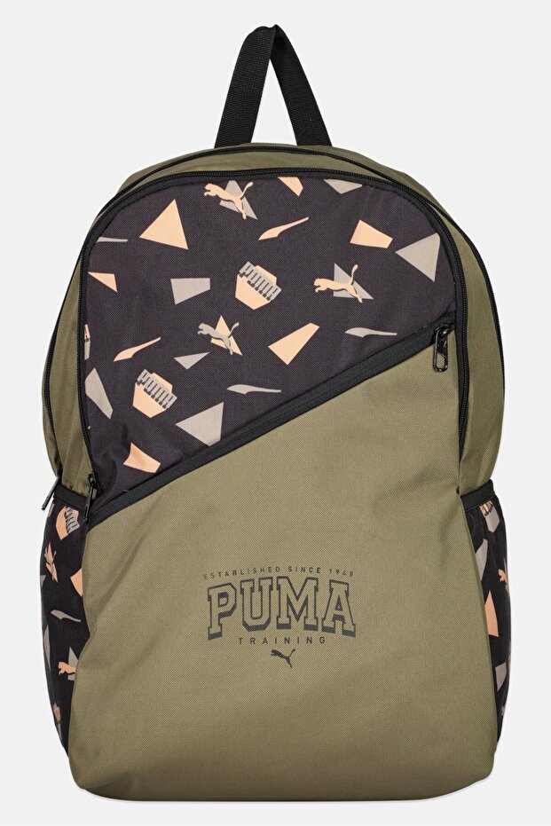 حقيبة ظهر رجالية بشعار ماركة، متعددة الألوان - 1