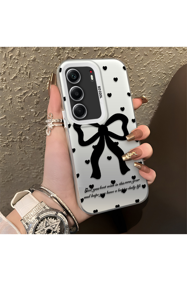 Tecno Camon 40 Pro 5g Compatible Silicone Edge Hard Back Anti-Fall Phone Case Knots Patterned