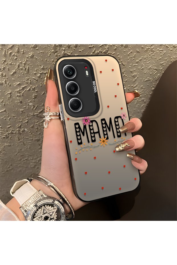 Tecno Camon 40 Pro 5g Compatible Silicone Edge Hard Back Anti-Fall Phone Case Mama Patterned