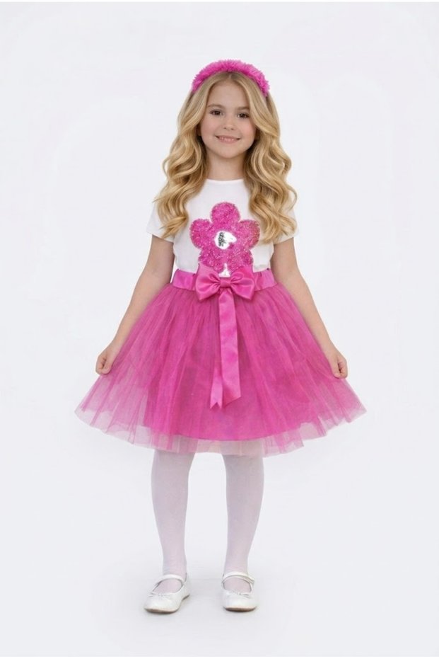 April 23 October 29 Papatya T-Shirt & Tutu Skirt 2-Piece Set - Show Outfit Top and Bottom Set