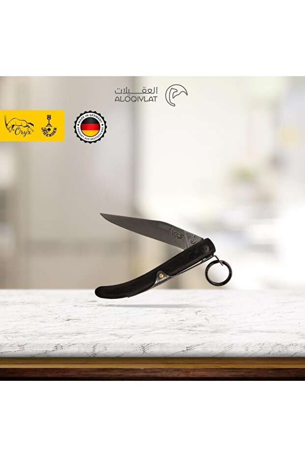 سكين مطوية اوركس وارد ام شوكة مقبض خشب البلوط مقبض كاربون استيل