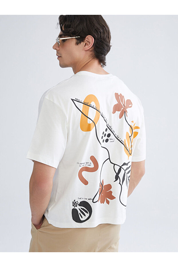 Crew Neck Printed Combed Cotton Men's T-Shirt (S5)