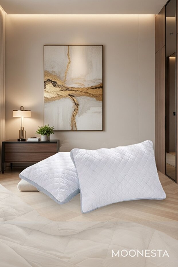 2-Pack Air-Conditioned Pillow - White/Light Gray - 50x70 cm