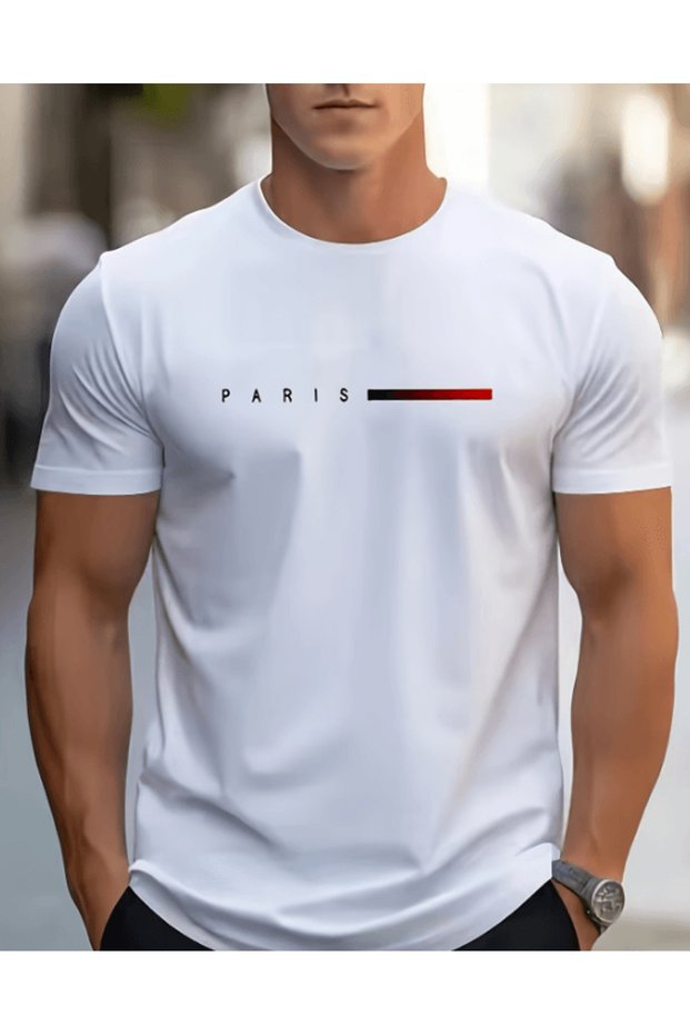 Paris Horizontal Design Printed Premium Oversized T-Shirt