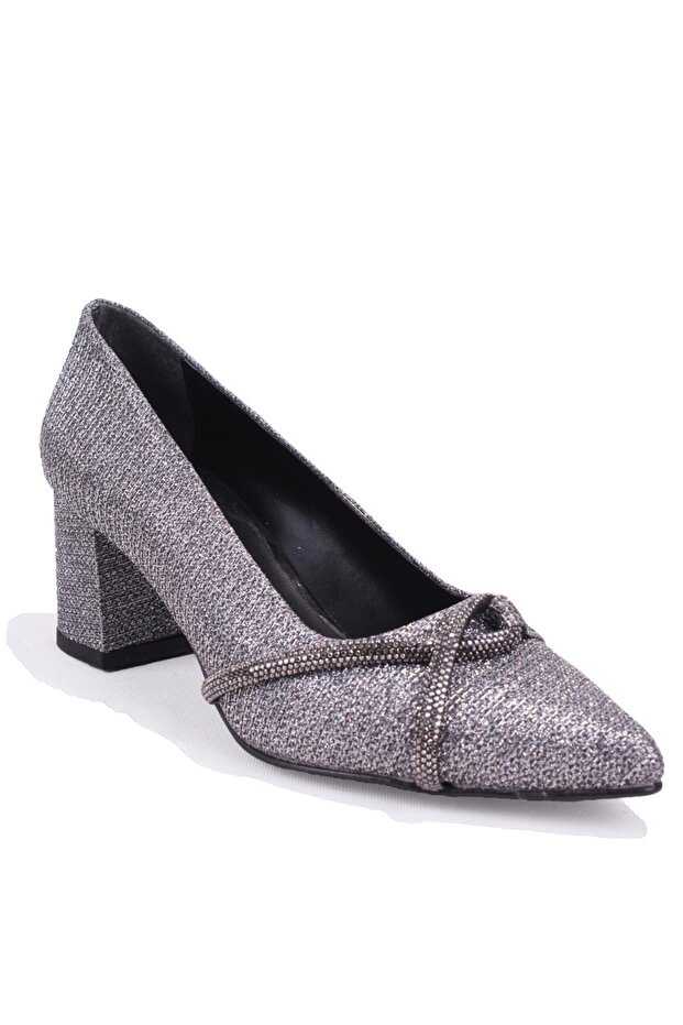 Dza07-26890 Platinum Block Heel Classic Women's Shoes