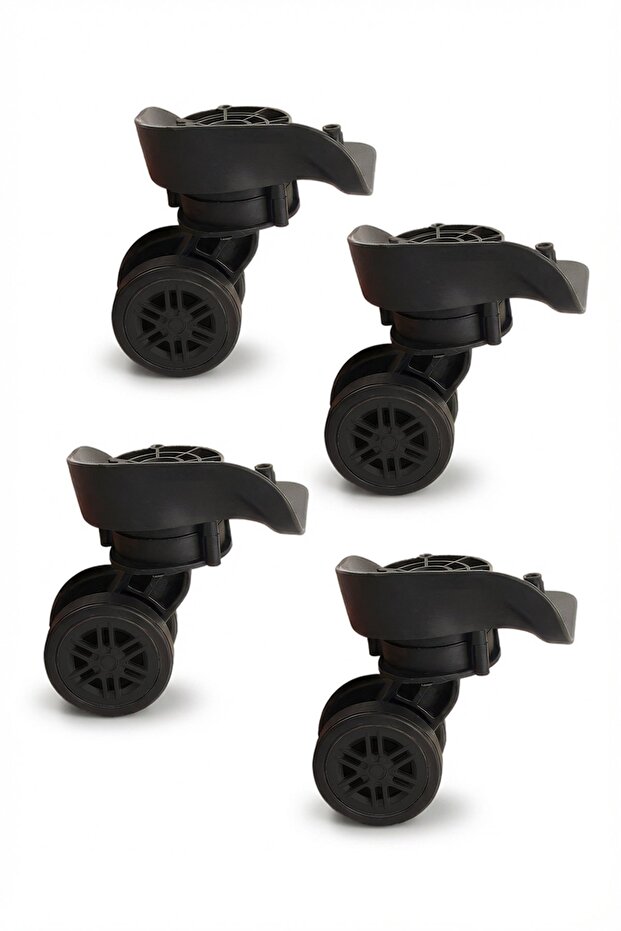 Suitcase Wheel Black Color Black Rim Double Wheel 4 Pieces