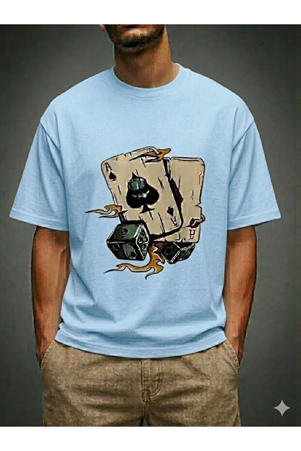 Men's Kart&Zar Printed Oversized T-Shirt Loose Fit
