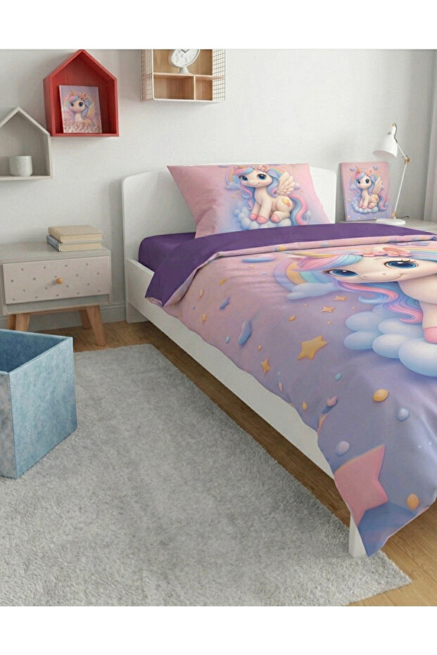 Unicorn Digitally Printed Single Bedding Set - 1