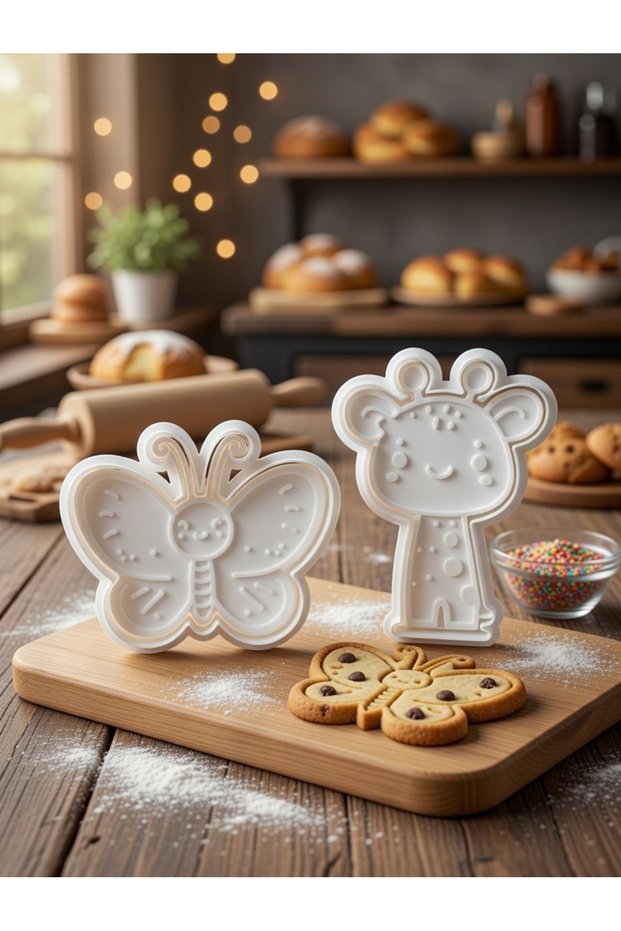 Cute Animal Cookie Mold Set - Butterfly & Giraffe Cookie Molds
