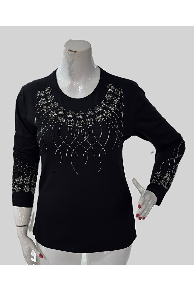 Stone Embellished Mother Combed Cotton Blouse (New Season)