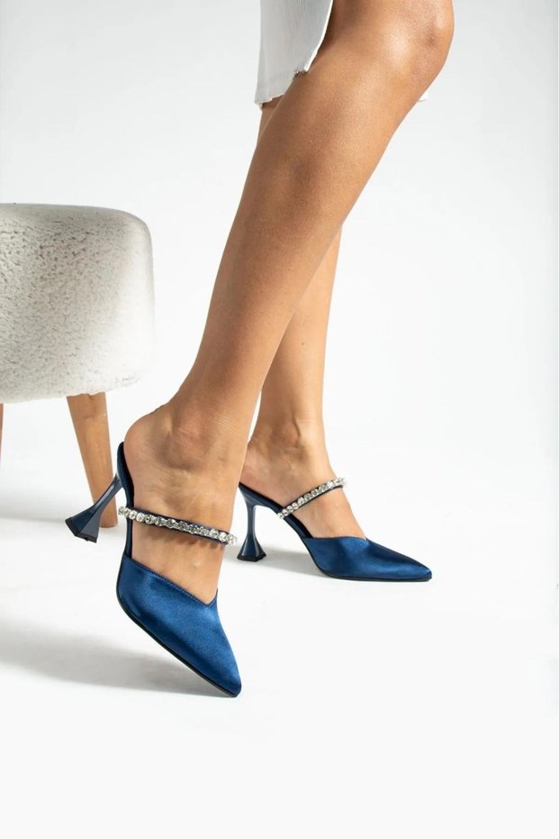 Satin Stone Evening Dress Shoes