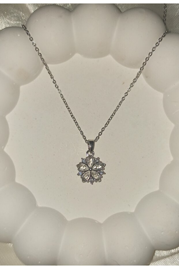 çelik gümüş kolye - 3