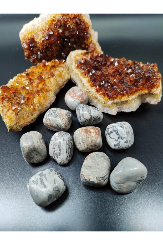 Gray Jasper Natural Stone Tumbler