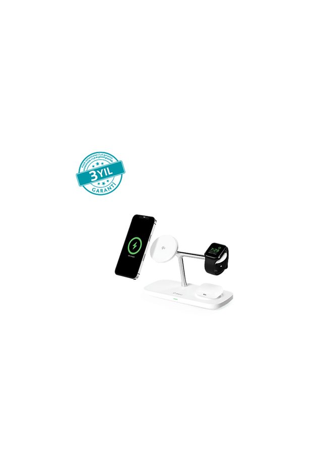 2KS37B AirCharger Trio MagSafe Uyumlu 15W 3 ü 1 Arada Kablosuz Hızlı Şarj Standı