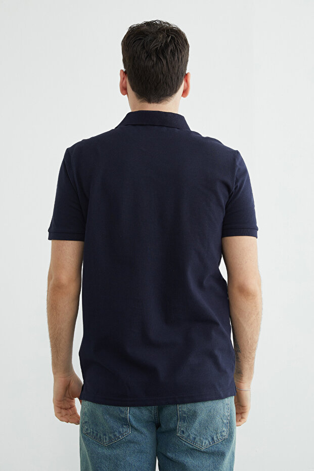 Basic Polo Yaka Pike Tişört - 7