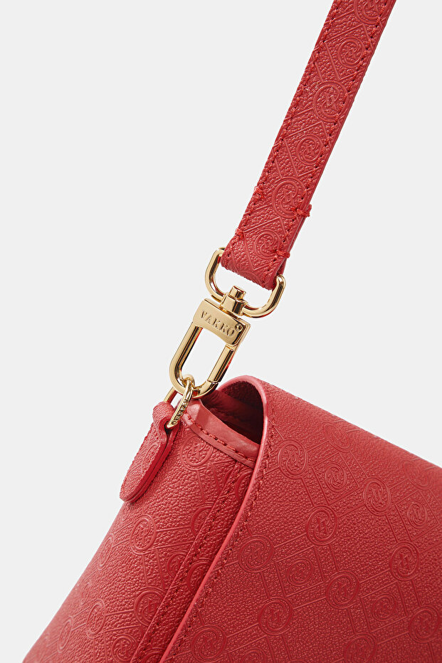 KIRMIZI MONOGRAM ÇANTA - 6