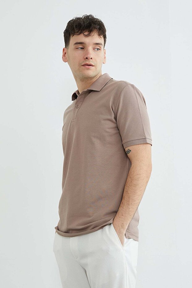 Basic Polo Yaka Pike Tişört - 4