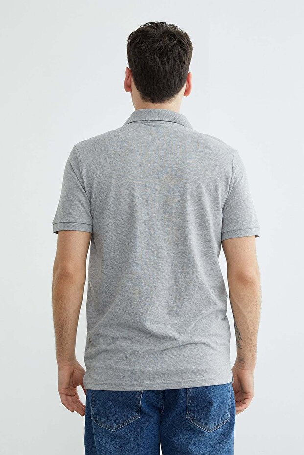 Basic Polo Yaka Pike Tişört - 6