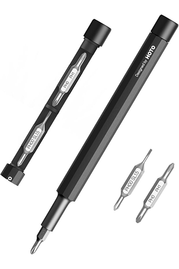 HOTO Precision Mechanic Screwdriver and Eternal Pencil 2-in-1, Mini Screwdriver Set, Magnetic Precis