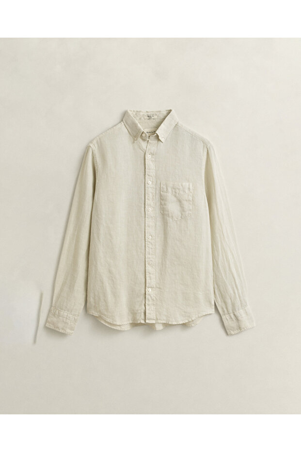 Erkek Bej Regular Fit Gömlek - 5