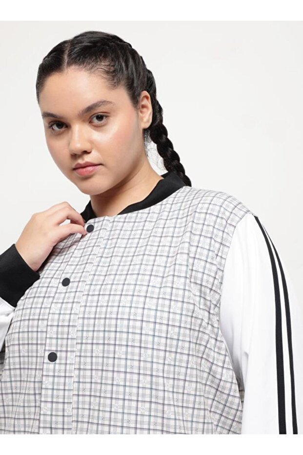 جاكيت بومبر مزدوج الوجهين - أسود وأبيض - 7